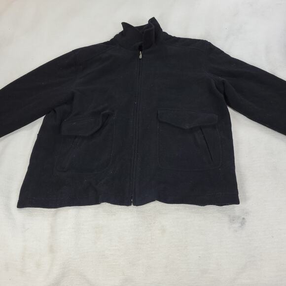 VTG Columbia Jacket Coat Mens Size XXL Black Wool Blend Zip Chore Winter Cold - Picture 3 of 16